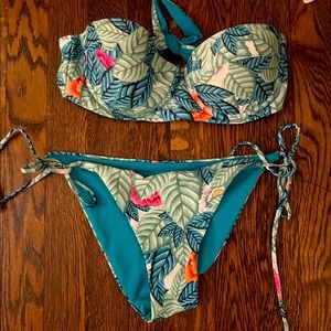 mara hoffman two piece strapless bikini